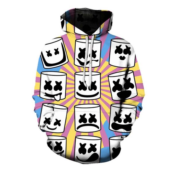 

halloween skull grimace building pattern men's 3d printed hoodie visual impact party punk gothic round neck sweatshirt hoodie, Black