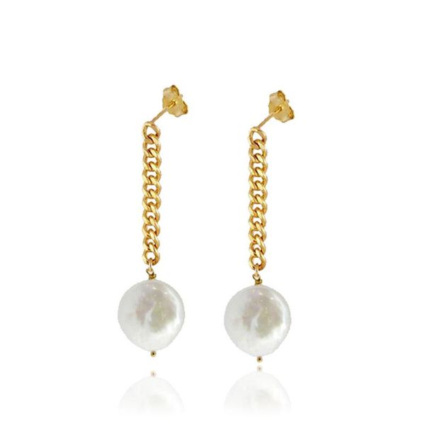 

dangle & chandelier women long earrings fine trendy white pearl golden silver color vintage jewelry gentle female accessories gifts