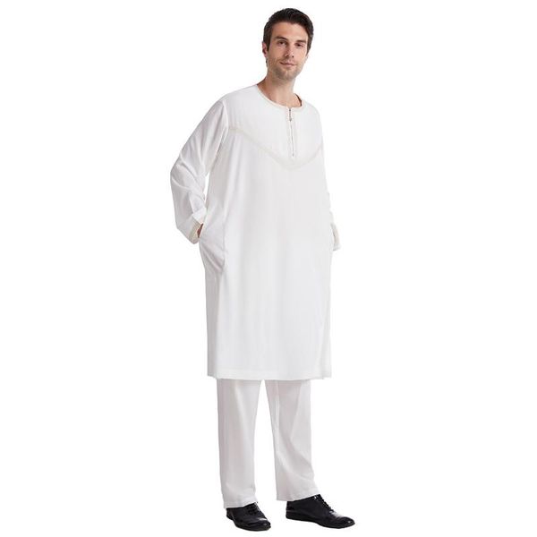 

ethnic clothing muslim men's abaya robe+sherwal arab dishdasha thobe ramadan jubba costumes saudi arabia dubai eid turkey islamic cloth, Red