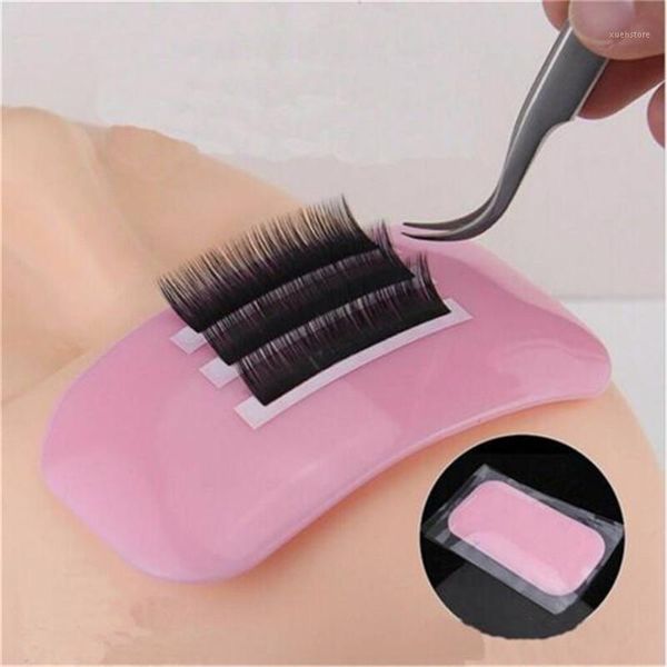 

2colors planting grafted eyelashes forehead against silicone gasket reuseable health beauty tools1