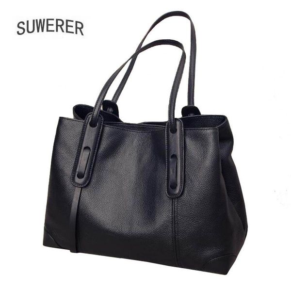 

shoulder bags real cowhide bag fashion big handbag women's leather luxury designer genuine sac de luxe femme