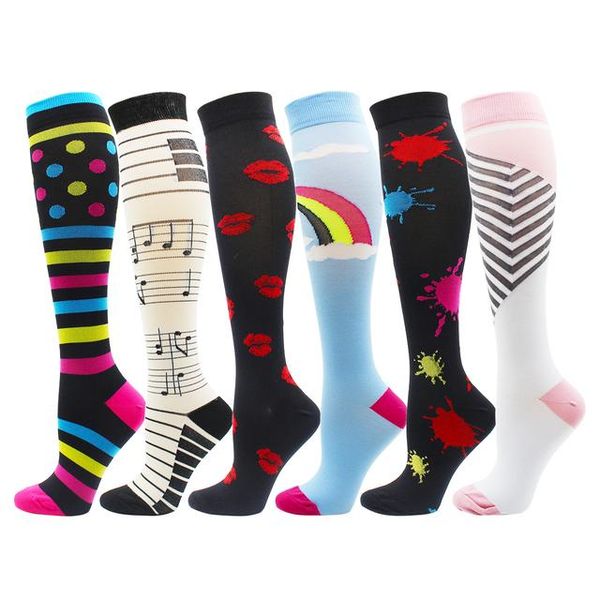 

men's socks compression health knee stockings boots floor for nurese pregnancy, edema, diabetes, varicose veins, running, Black