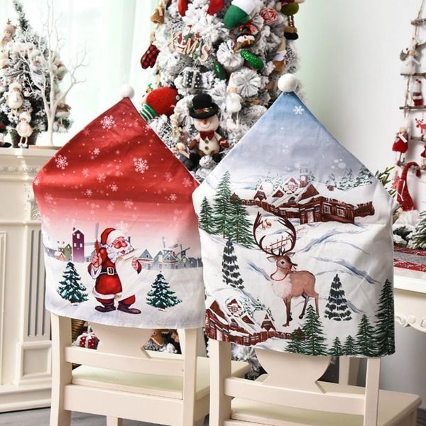 

product christmas classic cartoon chair cover creative doll digital printing table elk style covers