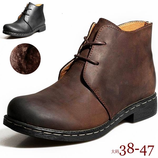 

boot leather plutonium men's of autumn winter boots a1qv, Black
