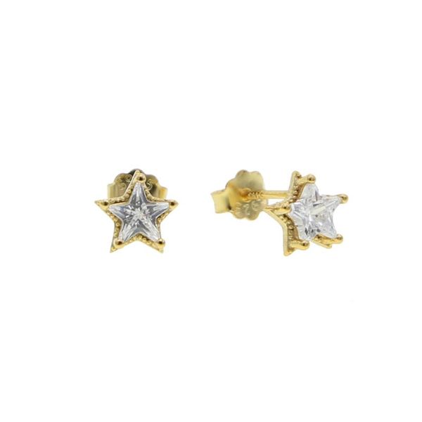 

authentic 100% 925 sterling silver women jewelry fashion cute mini star stud earrings for girls 2021, Golden;silver