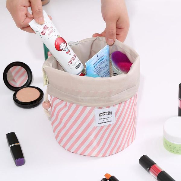 

storage bags pull rope organizer oxford cloth women travel cosmetic bag case makeup make up toiletry drawstring