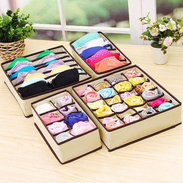 

washable underwear bra organizer clothes storage box closet foldable dormitory case scarf tie socks drawers