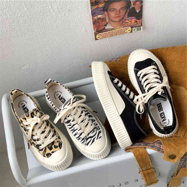 

dress shoes mode canvas shoes casual woman female sport leopard black eysc