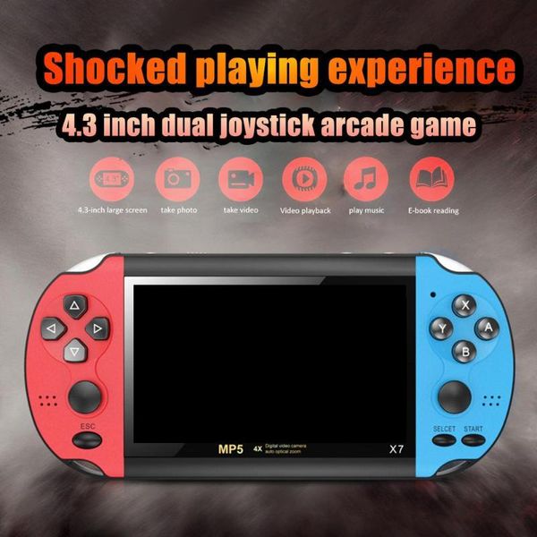 

handheld game console 4.3 inch screen mp4 player video 3000 games retro real 8gb support for psp camera portable players