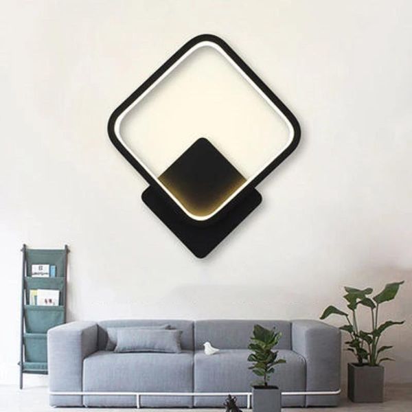 

wall lamps modern minimalist living room bedroom bedside luster ac90v-260v led indoor black white lamp aisle lighting decoration
