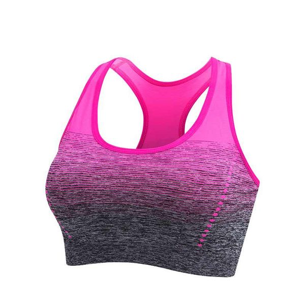 

sports bra high stretch breathable fitness women padded for running yoga gym seamless crop gradient sport workout outfit