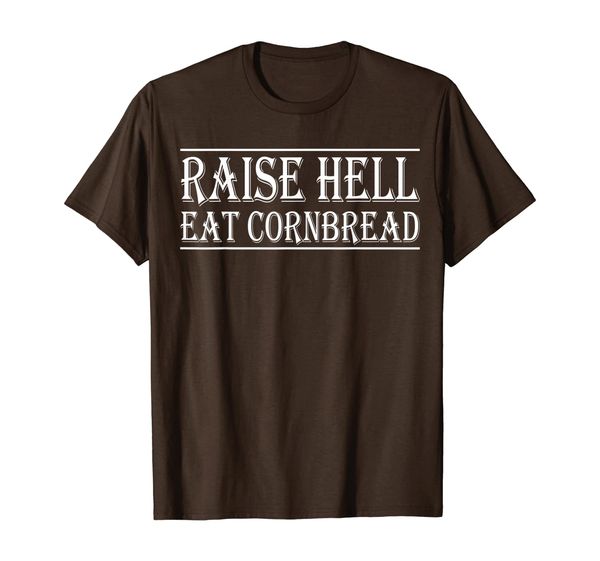 

raise hell eat cornbread country mens womens youth tshirts, White;black