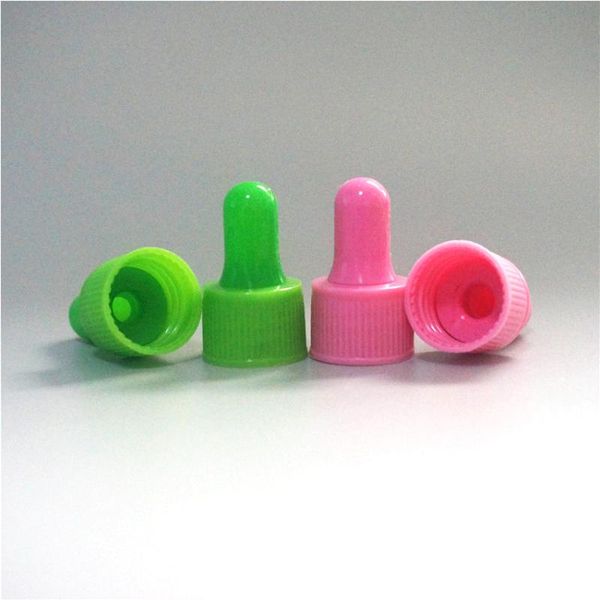 

storage bottles & jars 20-500pcs 5-100ml essential oil cap pink/green glue head dropper lid size 18/410 cover plastic bottle