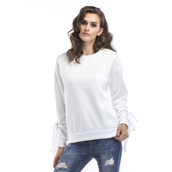 

women's hoodies & sweatshirts long-sleeved round neck women plus velvet, Black
