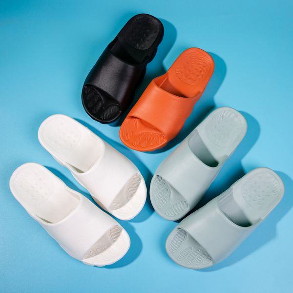 

classic indoor slippers fashion outdoor men women sandy beach shoes children flip flops soft bottom shower room lady gentlemen flip-flops, Black