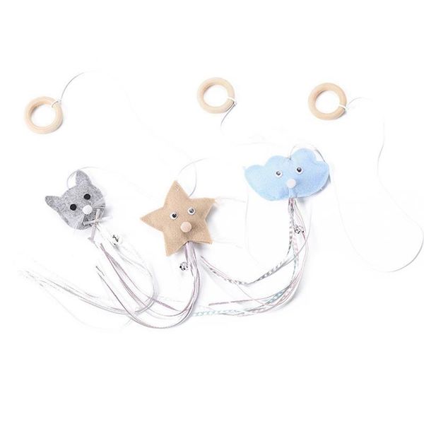 

legendog 1pc cat tassel wand toy star cloud bell decor teaser kitten interactive pet supplies favors toys