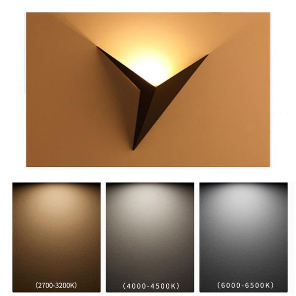 

wall lamp modern minimalist triangle shape led lamps nordic style indoor living room lights 3w ac85-265v simple lighting