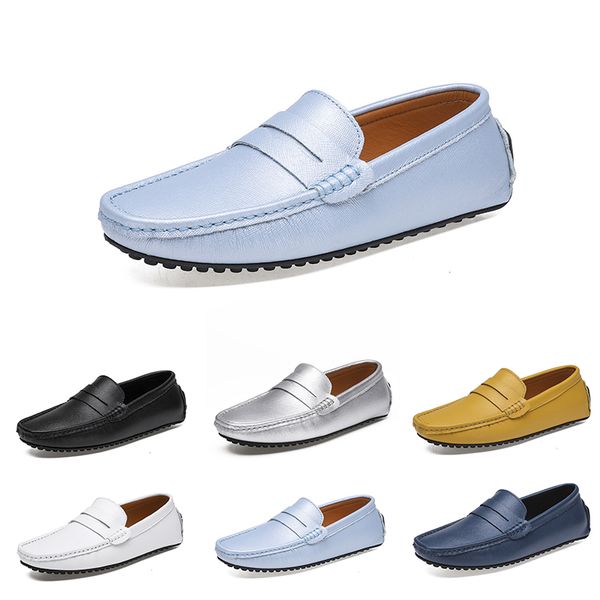 

men casual shoes slip on sneakers black white silver navy light blue yellow grey soft sole mens trainers jogging walking fifteen