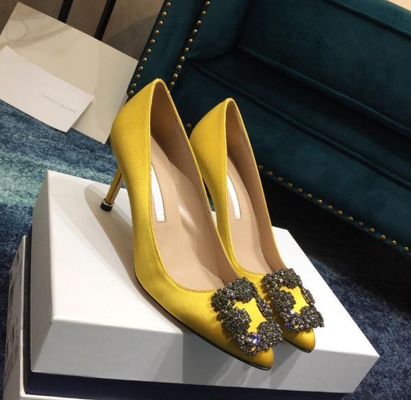 

dress shoes luxury women's shoes wedding sparkling... square buckle metal six inches... four high heels... 42... 6q8p, Black