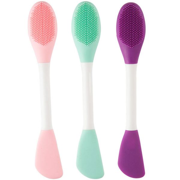 

silicone face mask brush double-ended facial mud cream lotion applicator soft cleansing brushes skin care tools