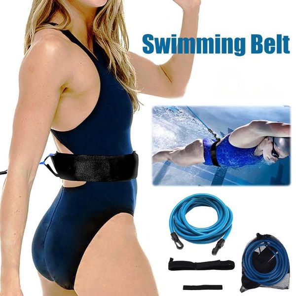 

pool & accessories swim training belts resistance elastic belttraining leash swimming tether stationary harness bungee cords bands