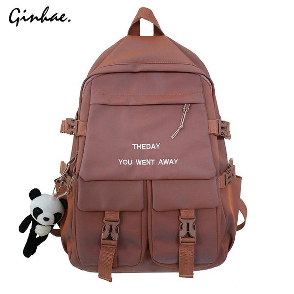 

backpack ginhae lapcasual women bag waterproof nylon shoulder business travel student school mochila
