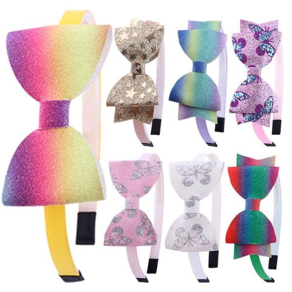 

1pc bowknot jewelry headband headdress children's with teeth silver cute princess sequin hairpin hair accessories, Slivery;white