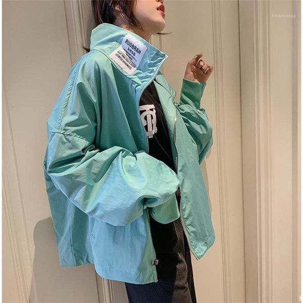 

women's jackets bomber jacket large size outwear autumn windbreaker women long sleeve harajuku loose basic streetwear, Black;brown