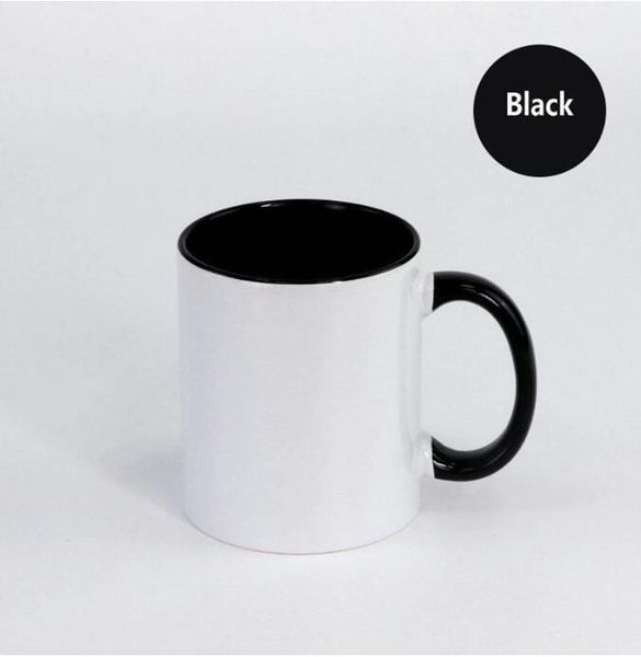 

blank sublimation ceramic mug color handle color inside blank cup by sublimation ink diy transfer heat press print mug sea hhc6845