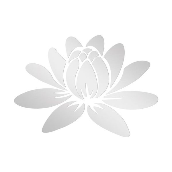 

lotus acrylic wall sticker removable mirror eco-friendly decals for bedroom living room bathroom decorat clocks
