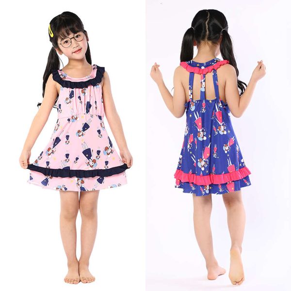 

children's suit fashion sports one piece princess skirt soft, comfortable and breathable children's swimsuit, Black