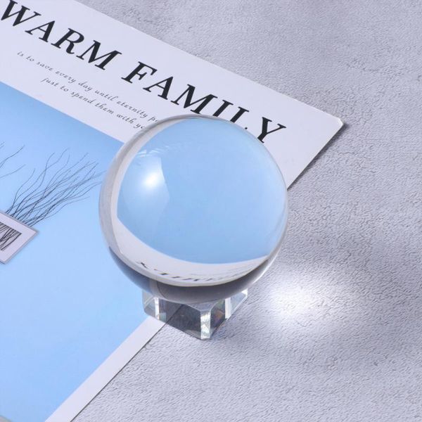 

novelty items transparent crystal display glass ornament for decoration base and red gift box