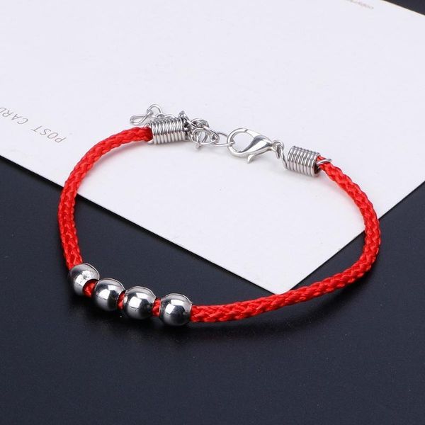 

beaded, strands 10pcs chinese feng shui lucky rope strap red string beads lover bracelets1, Black