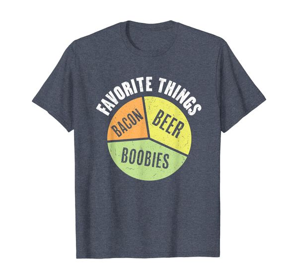

favorite things - bacon beer boobies - t shirt gift for men, White;black
