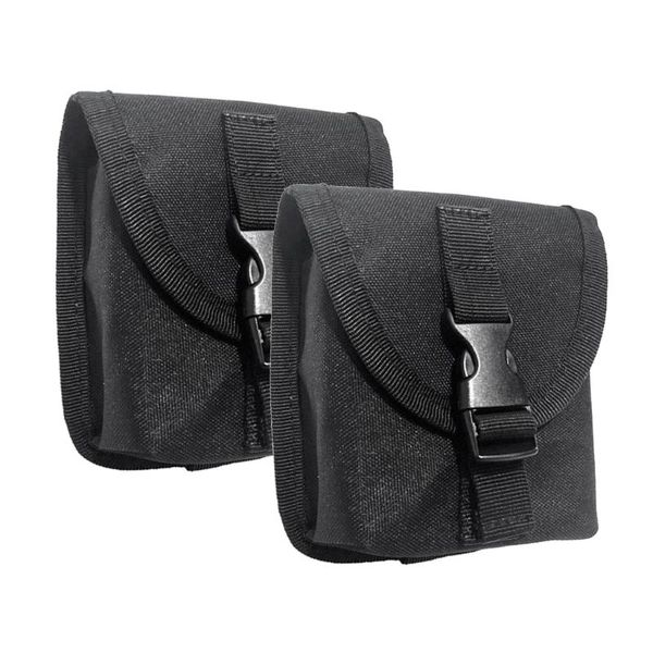 

2x scuba diving spare high strength weight belt pocket pouch 5.5x 4.7' black masks