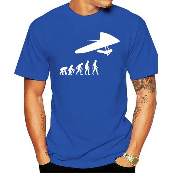 

men's t-shirts evolution of man hang glider - mens t-shirt gliding glide 10 colours print t shirt short sleeve tshirt homme, White;black