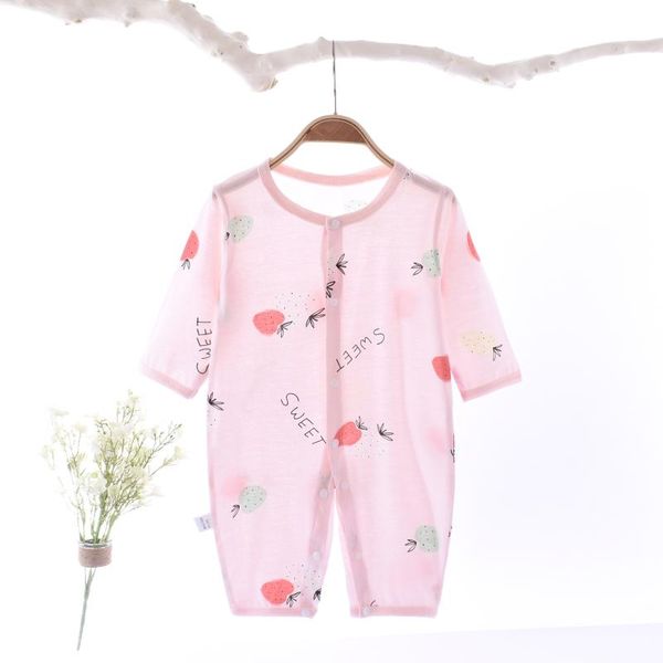 

jumpsuits born baby summer thin rompers long sleeve jumpsuit toddler girls air-conditioning pajamas onesie clothes, Blue