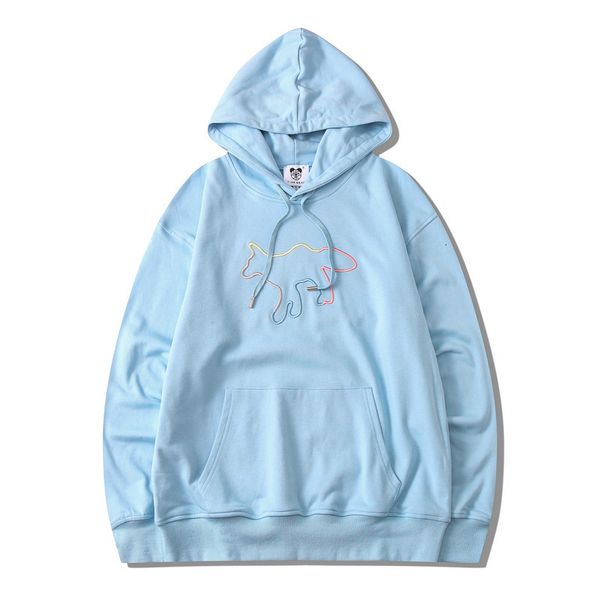 

spring and winter long sleeve zhange same casual cotton hooded pullover blue national fashion sportswear sweater, Black