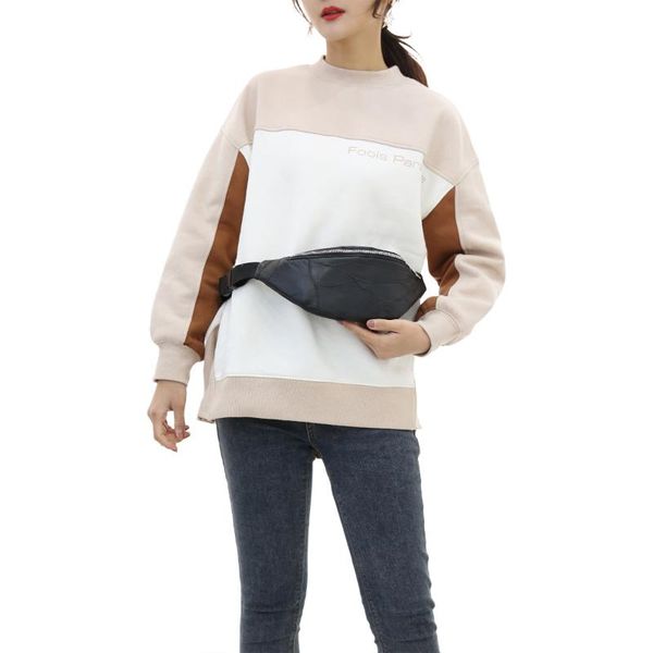 

chest bags women zipper pu leather waterproof waist pack female fanny pocket running streetwear belt bag