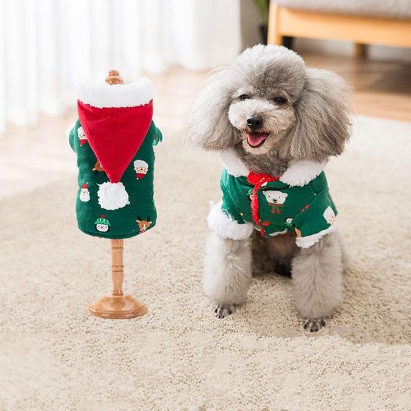 

dog apparel christmas coat clothes year cotton jacket teddy bomei small autumn and winter wear thickening pet