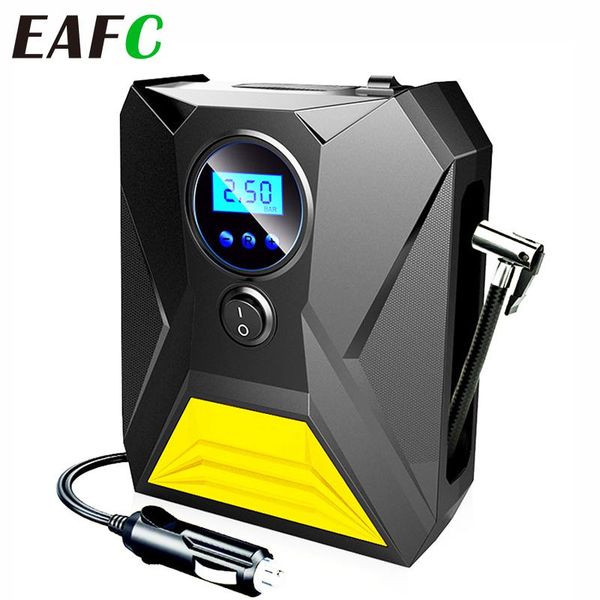 

digital car inflatable pump electric tire air compressor 12v portable auto inflator with led light