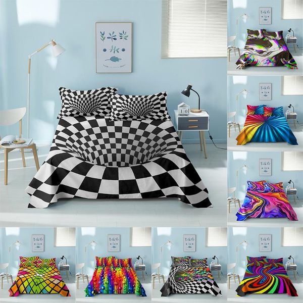 

sheets & sets abstract pattern bed sheet set 3d polyester bedding for bedroom flat case