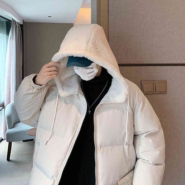 

men's hoodie, colorful windbreaker combined with fabric dign, retro style, warmth, wool, bubble, winter, 20212021, Black