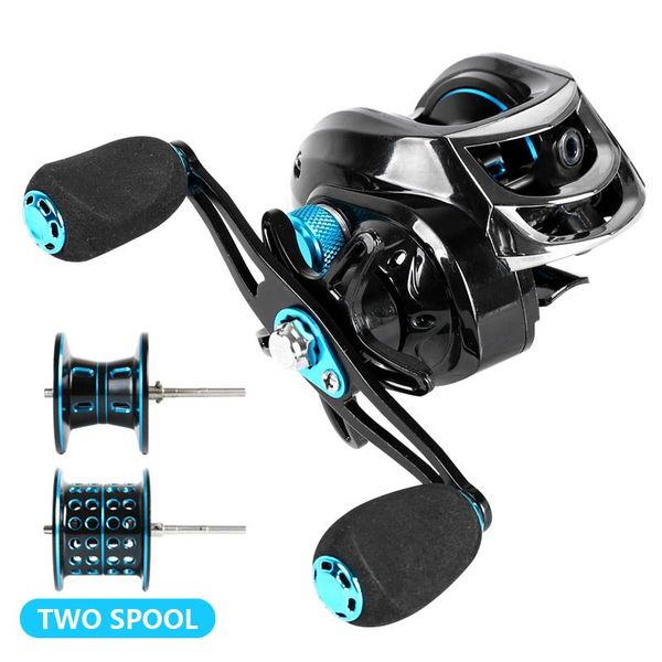 

baitcasting reel 222g 7.2:1 high speed 8+1bb super long casting fishing 8kg max drag carp tackle double spool pesca reels