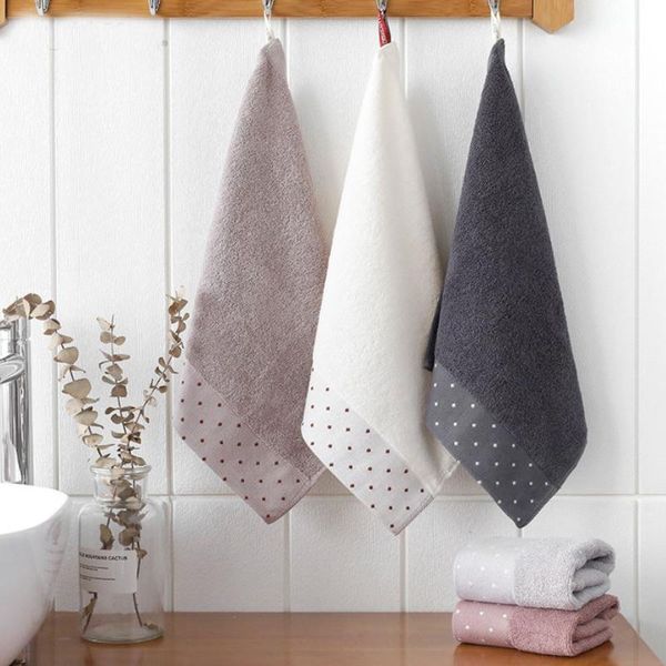 

towel 1 34 * 34cm face soft cotton very comfortable square solid dot baby