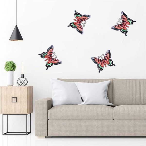 

wall stickers 3d butterfly sticker decal garden wrought iron simulation craft home room background for living decor