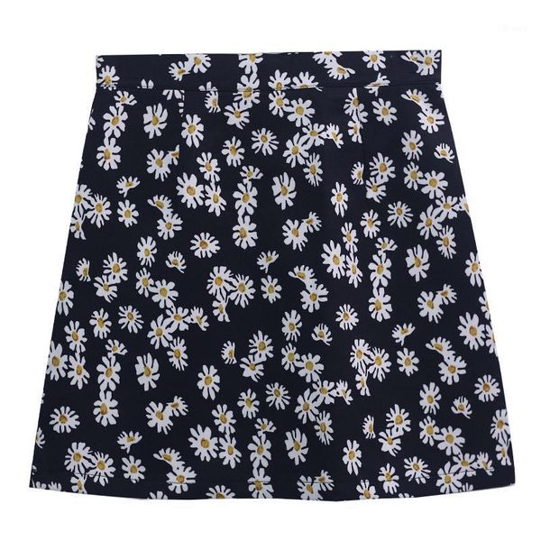 

skirts tall waist 2021 summer show thin super fire little daisy female temperament a word skirt small short, Black