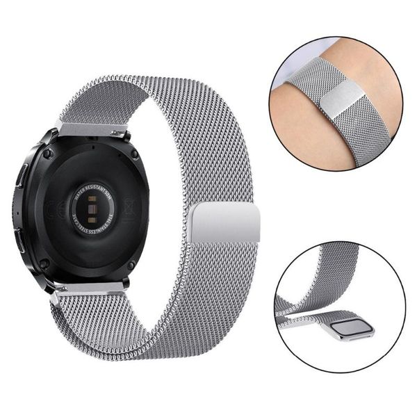 

watch bands fashion band milanese stainless steel strap bracelet for samsung gear sport 20mm huawei 2 4g huami bip, Black;brown