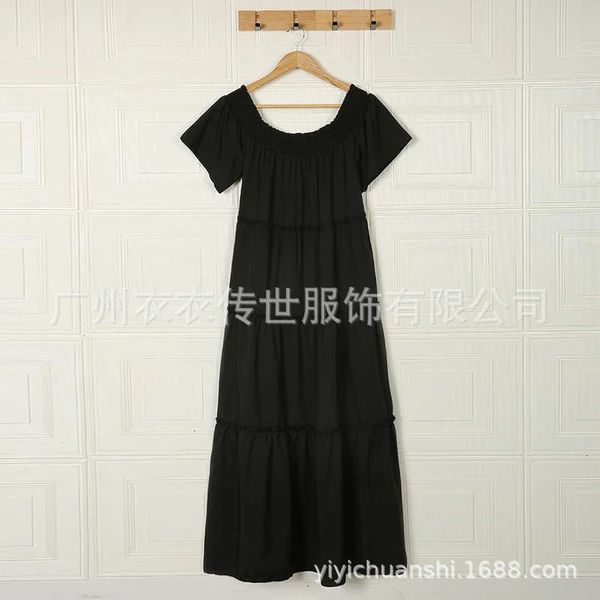 

dresses summer autumn casual loose one shoulder long dress, Black;gray