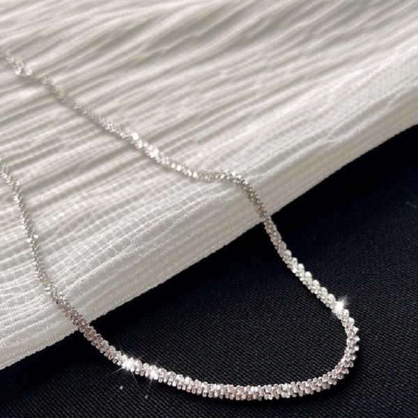 

silver gypsophila plain ring necklace female choker clavicle chain neck collar cauliflower sparkling chains
